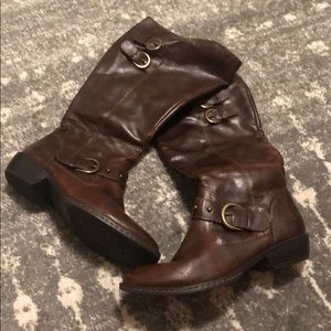 BOC chocolate leather boot